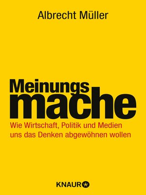 cover image of Meinungsmache